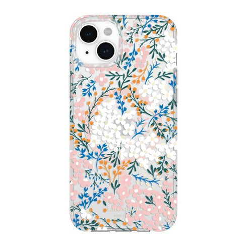 Kate Spade iPhone 15 Plus/14 Plus Protective Hardshell MagSafe Case - Rose/Green (Multi Floral)
